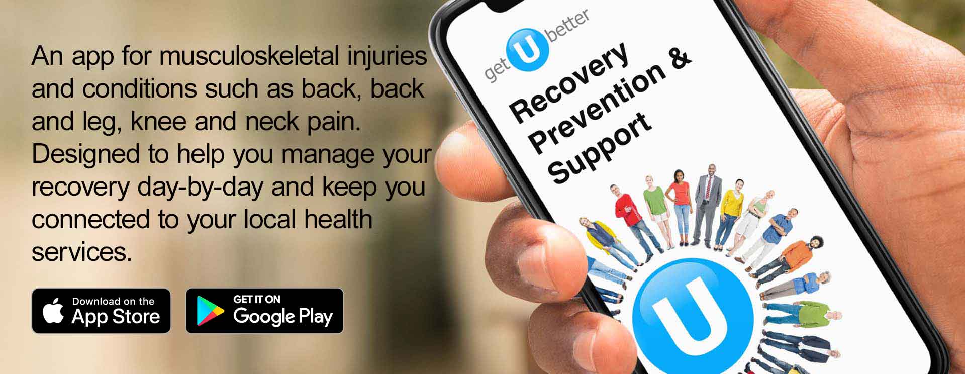 Get U Better App for muskuloskeletal recover prevention and support